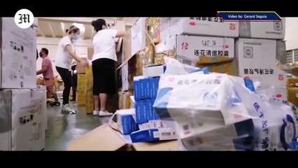 WATCH: NBI confiscates Chinese branded medicines at a warehouse in Singalong Street in Manila