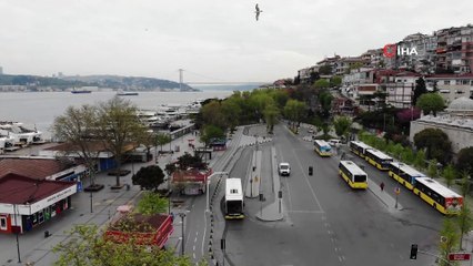 Üsküdar Meydanı 3 günlük sokağa çıkma yasağı sonrası boş kaldı