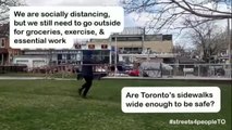 Un invento para marcar la distancia social demuestra que es necesario ampliar las zonas peatonales en las ciudades