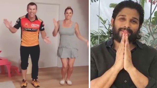 Allu Arjun Reacts David Warner's Butta Bomma Song Dance