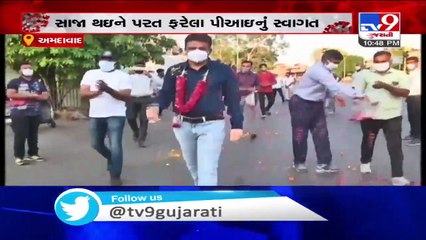 Ahmedabad_ Khadia police station PI wins battle against COVID19, gets grand welcome by colleagues