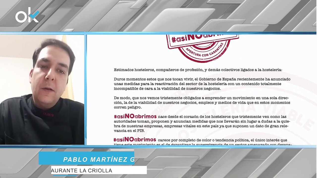 La hostelería en pie de guerra: " No puedo mantener al 100% de mi plantilla con el 30% de los clientes”