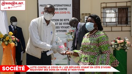 Lutte contre le covid-19 : les réfugiés vivant en Côte d’ivoire reçoivent des dons en vivre et non-vivre