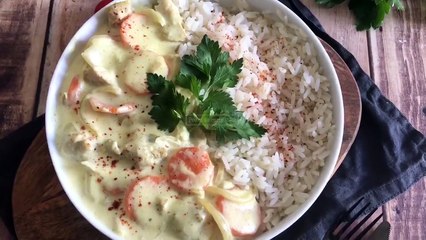 Recette poulet au curry léger