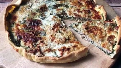 Recette quiche légère au thon et aux épinards