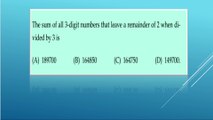 Sum of finite series|| How to find Sum of all 3 digits numbers that leaves a remainder of 2 when divided by 3