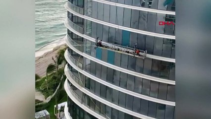 ABD’de metrelerce yükseklikteki tehlikeli anlar kamerada