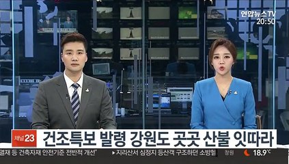 건조특보 발령 강원도 곳곳 산불 잇따라