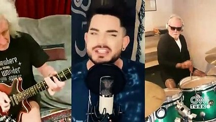 Efsanevi rock grubu Queen sağlıkçılar için söyledi