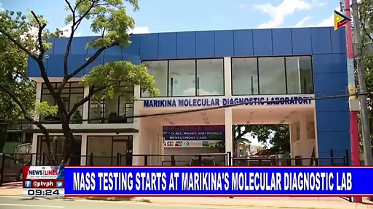 Mass testing starts at Marikina's molecular diagnostic lab video