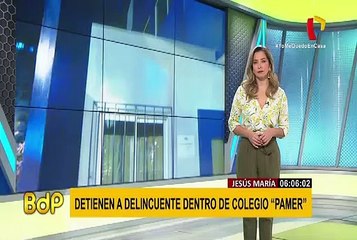 Capturan a un hombre cuando robaba al interior de un colegio en Jesús María