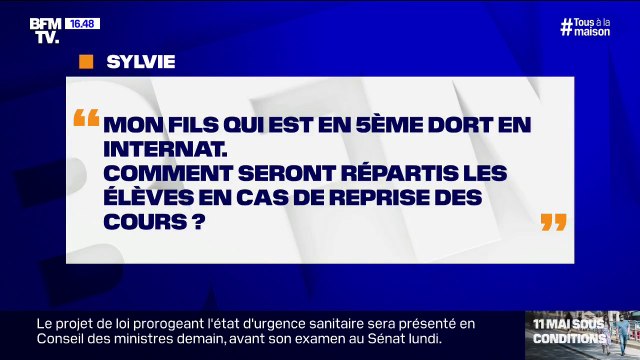 Mon fils, en 5e, dort en internat. Comment seront répartis les élèves en cas de reprise des cours ?