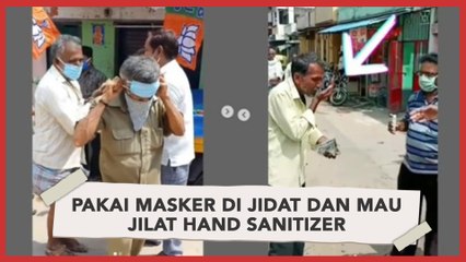 Lucu Tapi Kasihan, Pakai Masker di Jidat hingga Mau Jilat Hand Sanitizer