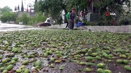 Mersin'de 1 saat yağan dolu afete dönüştü