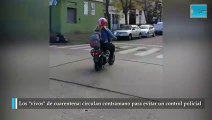 Circulan contramano para evitar un control policial
