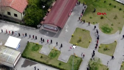 Niğde'de drone ile koronavirüs denetlemesi