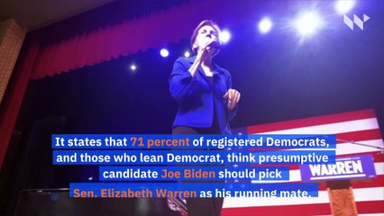Dems Want Elizabeth Warren as VP, Poll Finds
