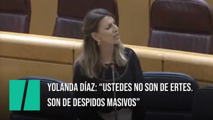 La respuesta de Yolanda Díaz al PP por los ERTEs