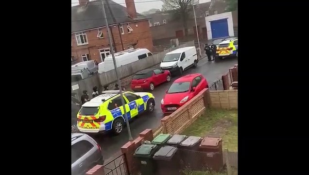 Neighbours film armed police raid at a Norway Road property in Eastbourne