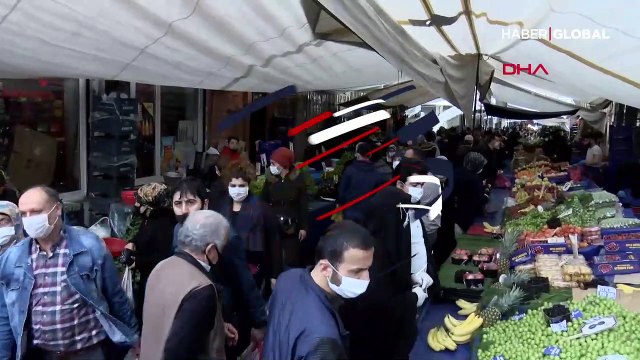Sosyal mesafe hiçe sayıldı! Pazarlarda adım atacak yer kalmadı