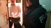 Polis olmak isteyen gence, polislerden sürpriz doğum günü kutlaması