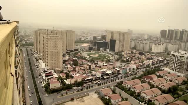 Erbil'de toz bulutu hayatı olumsuz etkiledi