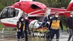Kazada yaralanan tır sürücüsü ambulans helikopterle hastaneye sevk edildi