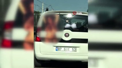 Trafikte müstehcen harekete gözaltı