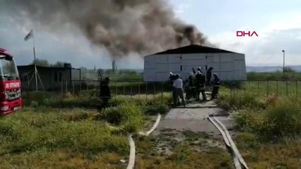 DENİZLİ Gyrokopter deposunda yangın