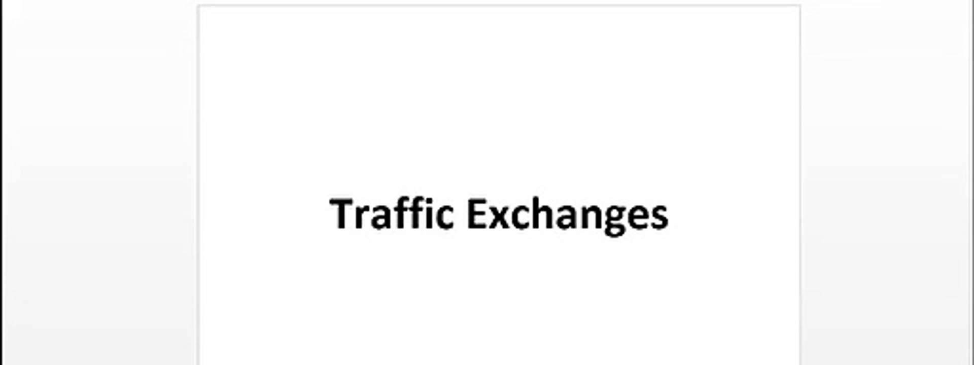 Traffic Exchanges Tips & Tricks Video 1