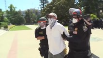 Several protesters detained at California capitol Friday