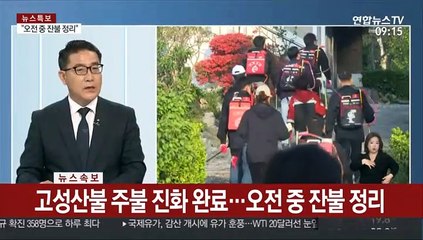 [뉴스특보] 고성산불 주불 진화 완료…오전 중 잔불 정리