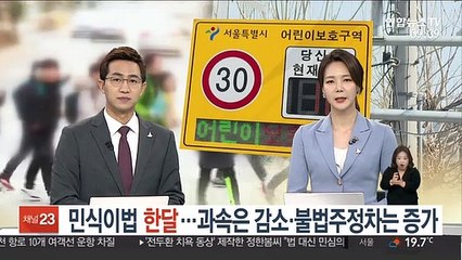 민식이법 한달…과속은 감소·불법주정차는 증가