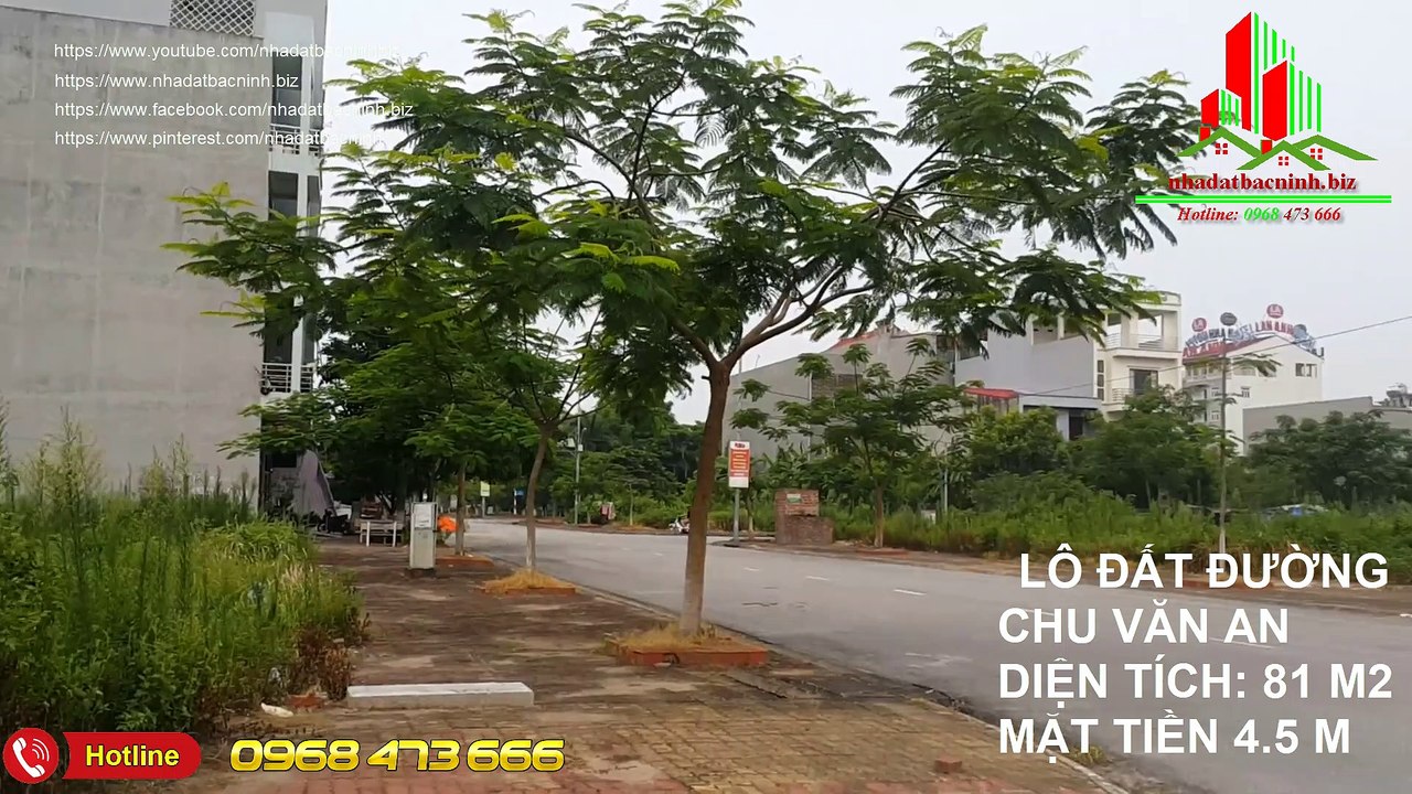 BÁN ĐẤT ĐƯỜNG CHU VĂN AN, PHƯỜNG KINH BẮC, TP BẮC NINH