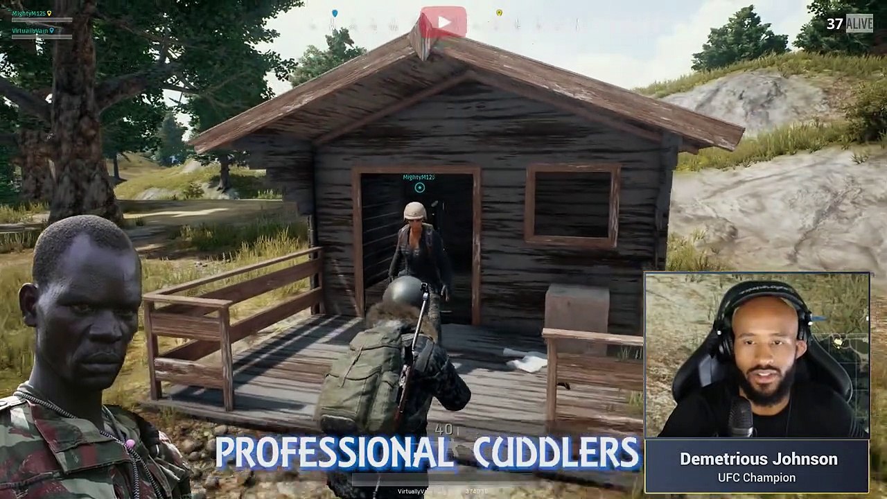 African Rebel SCARES the UFC World Champ on PUBG - Demetrious Johnson