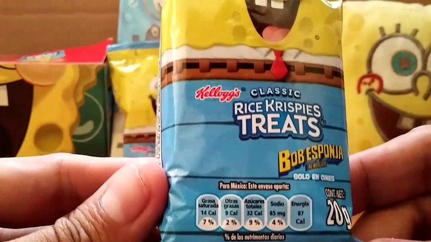 }Bob Esponja Classic Krispies Treats Kellogs Barra De Cereal Pelicula Año 2020