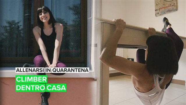 Allenarsi in quarantena: climber dentro casa