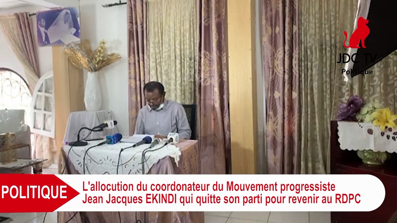 JEAN-JACQUES EKINDI explique pourquoi il rejoint....le RDPC !