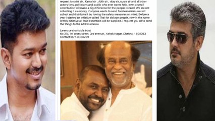 Rajinikanth Sent 100 Rice Bags,Need Ajith And Vijay's Help: Raghava Lawrence
