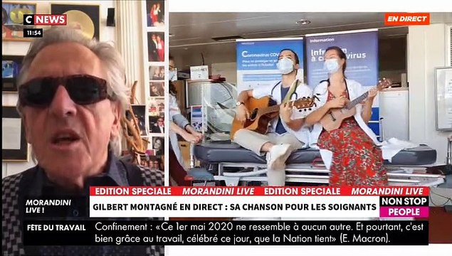 Coronavirus: Gilbert Montagné présente dans Morandini Live sur CNews et Non Stop People sa chanson dédiée aux soignants: Si vous nous aidez - VIDEO