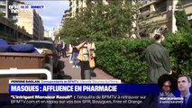 Une longue file d'attente devant une pharmacie à Marseille pour se procureur des masques