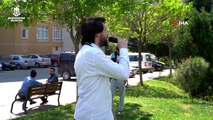 Başakşehir'de evde kalan vatandaşlara bando takımından müzik ziyafeti