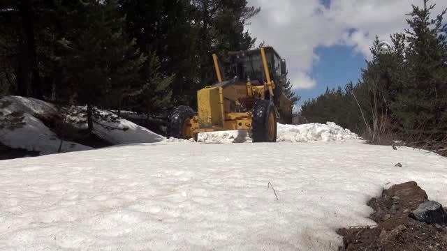 Sarıçam ormanlarında karla mücadele çalışması mayıs ayında da sürüyor