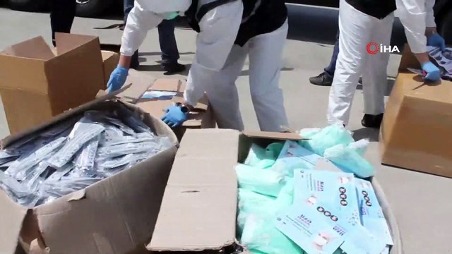 Kaçak 760 bin adet cerrahi maske ve 1 milyon 310 bin adet eldiven ele geçirildi