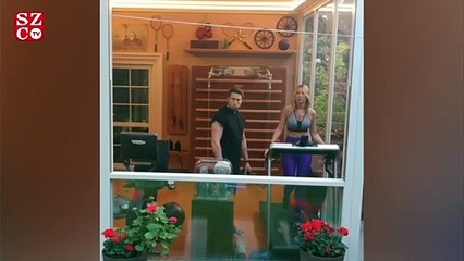 Yeşim Erçetin, "Evde kal, aşkla kal" diyerek sevgilisini öptü