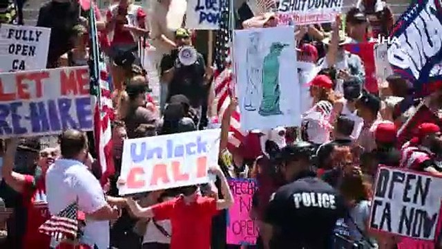 ABD’de binlerce kişiden ‘Evde Kal’ karşıtı protesto
