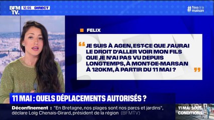 Je suis à Agen, est-ce que j'aurai le droit d'aller voir mon fils qui habite à 120 km de là après le 11 mai ?