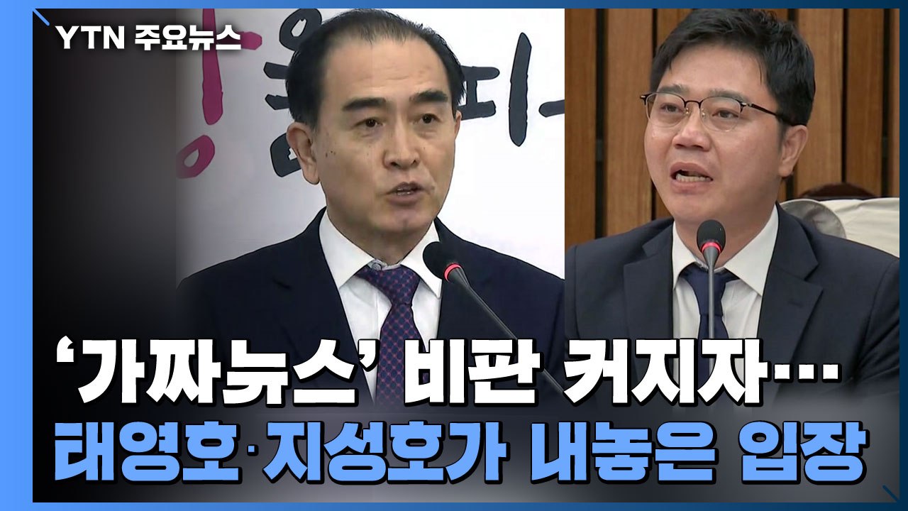 '가짜뉴스' 비판 커지자...태영호·지성호가 내놓은 입장 / YTN