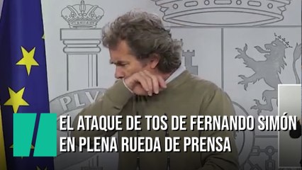 El ataque de tos de Fernando Simón en plena rueda de prensa