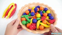 Aprende los colores - Video educativo para niños Squishy Frutas balls Juguete de espagueti